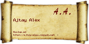 Ajtay Alex névjegykártya